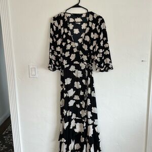 All Saints Floral Wrap Dress